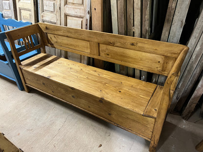 European Pine Storage Bench