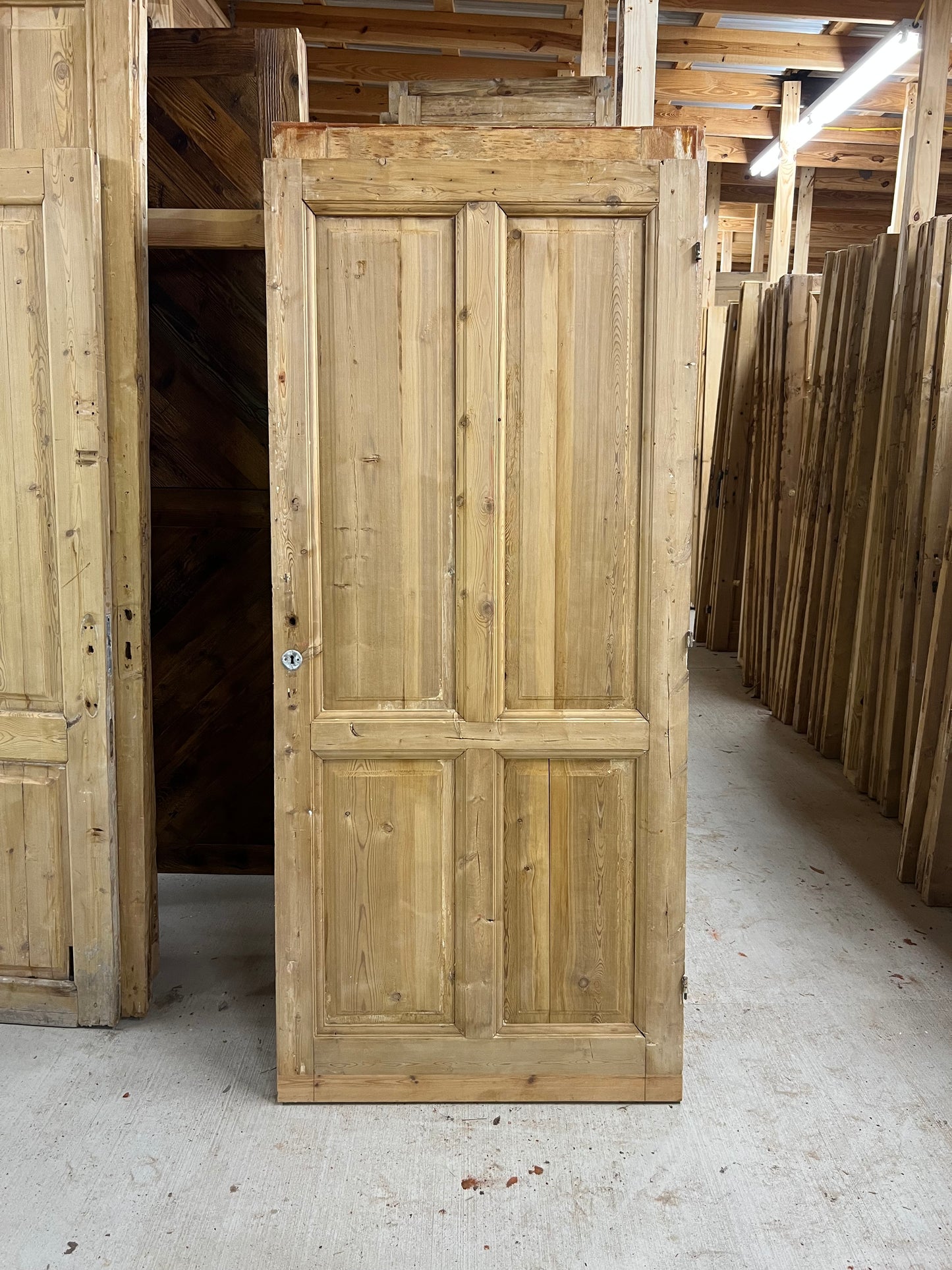 Antique Pine Door (35.5” w by 80” h)