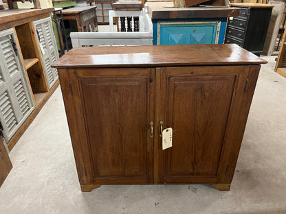 Antique Teak Console with Cubbies