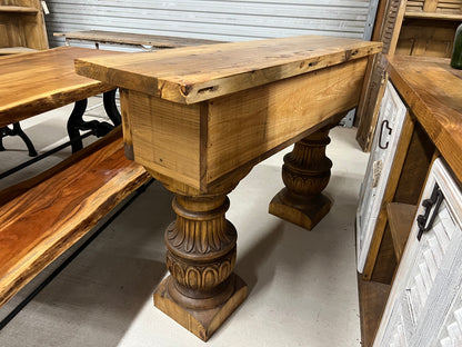 Console with hand-carved columns