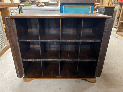 Antique Teak Console with Cubbies