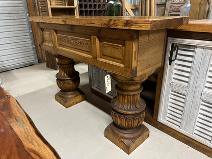 Console with hand-carved columns