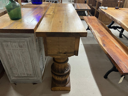 Console with hand-carved columns