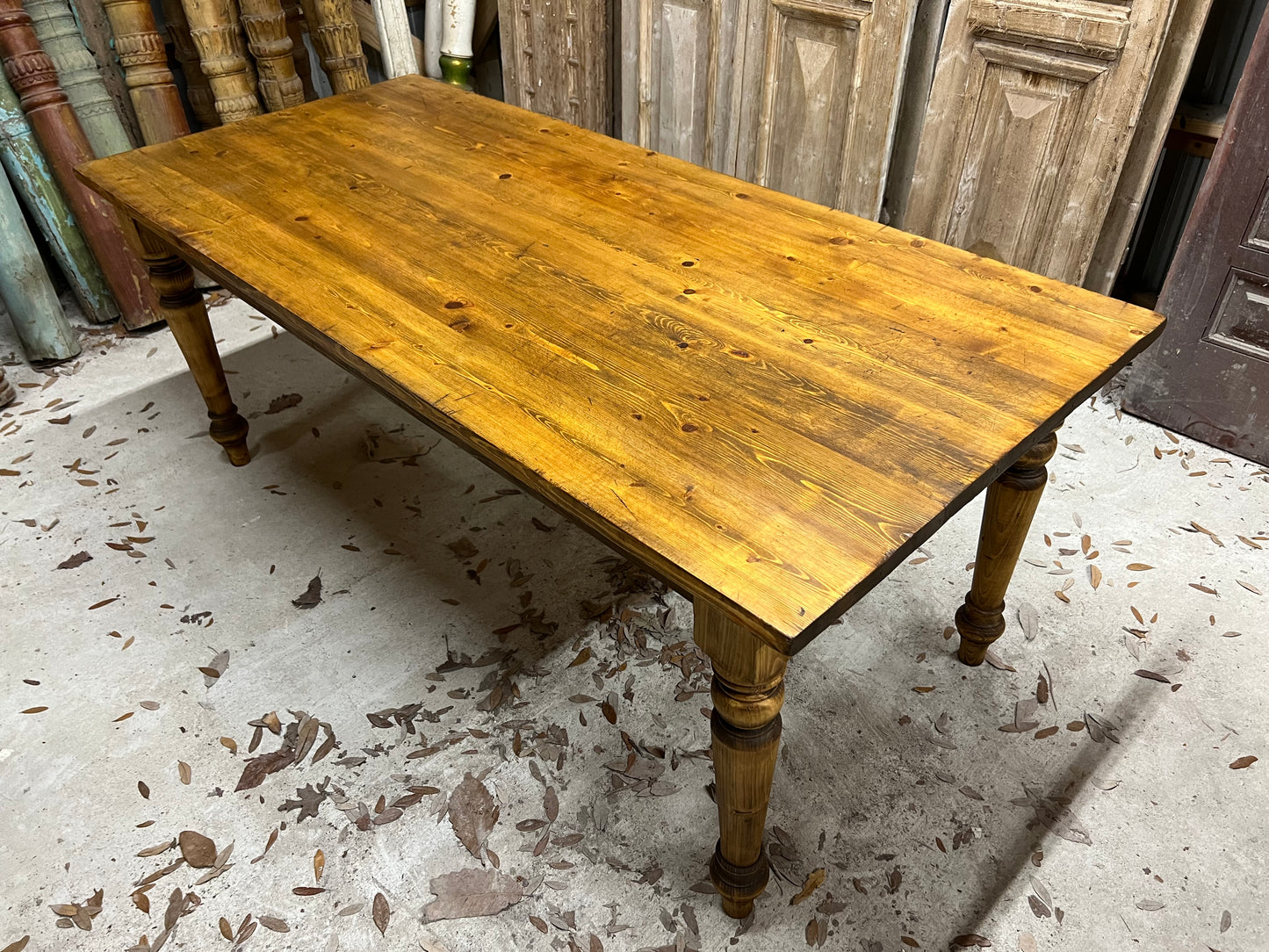 Farm Table with Antique pine top