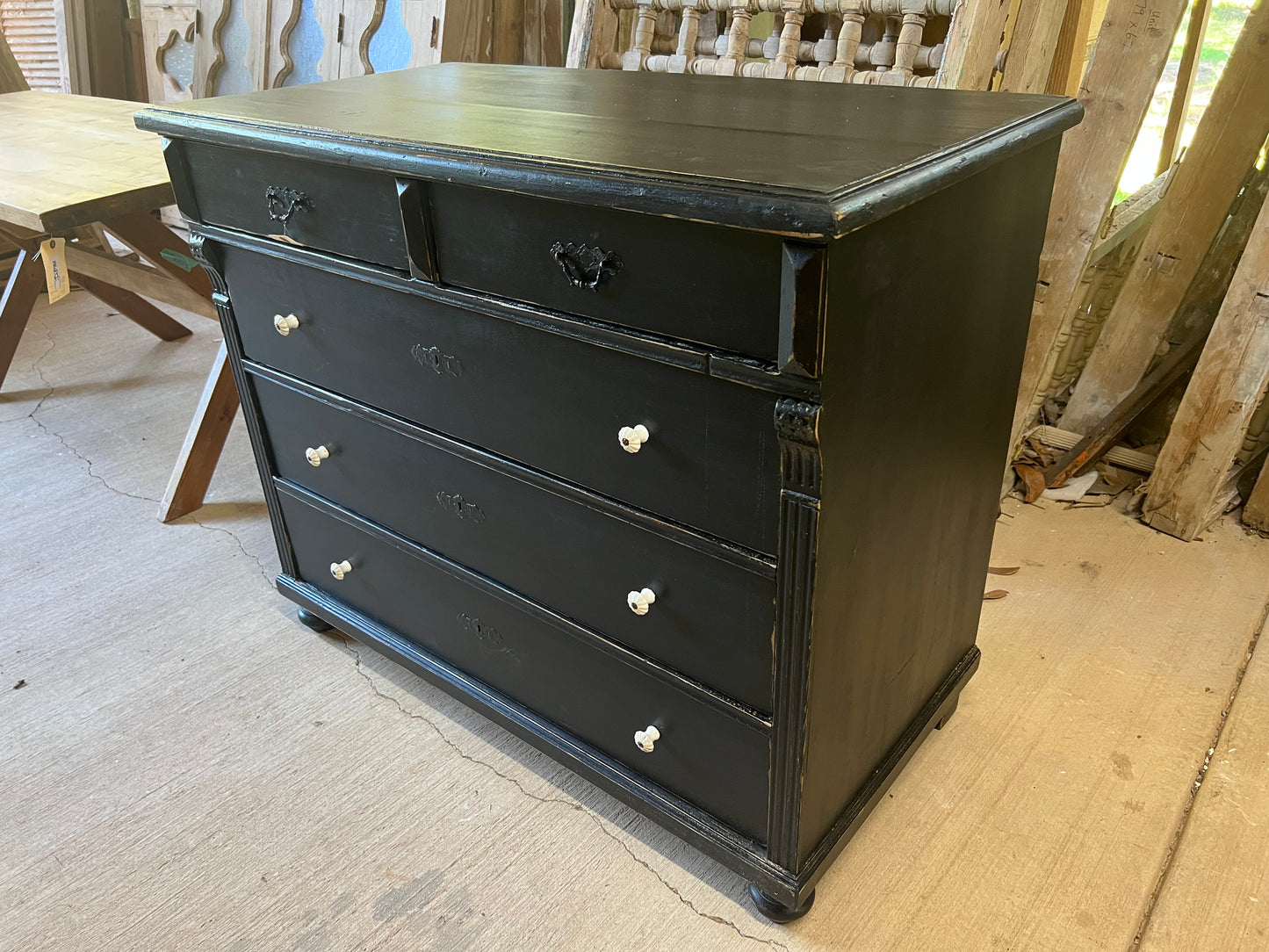 Painted Pine Chest of Drawers