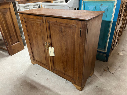 Antique Teak Console with Cubbies