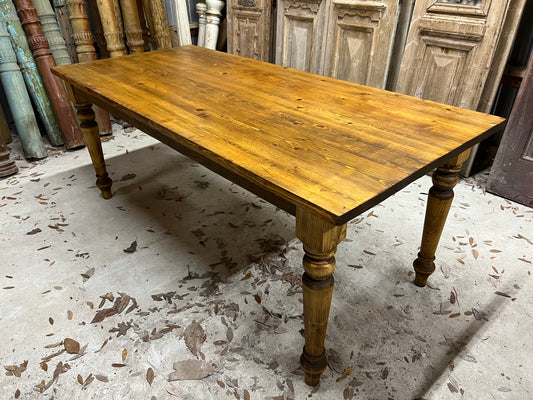 Farm Table with Antique pine top