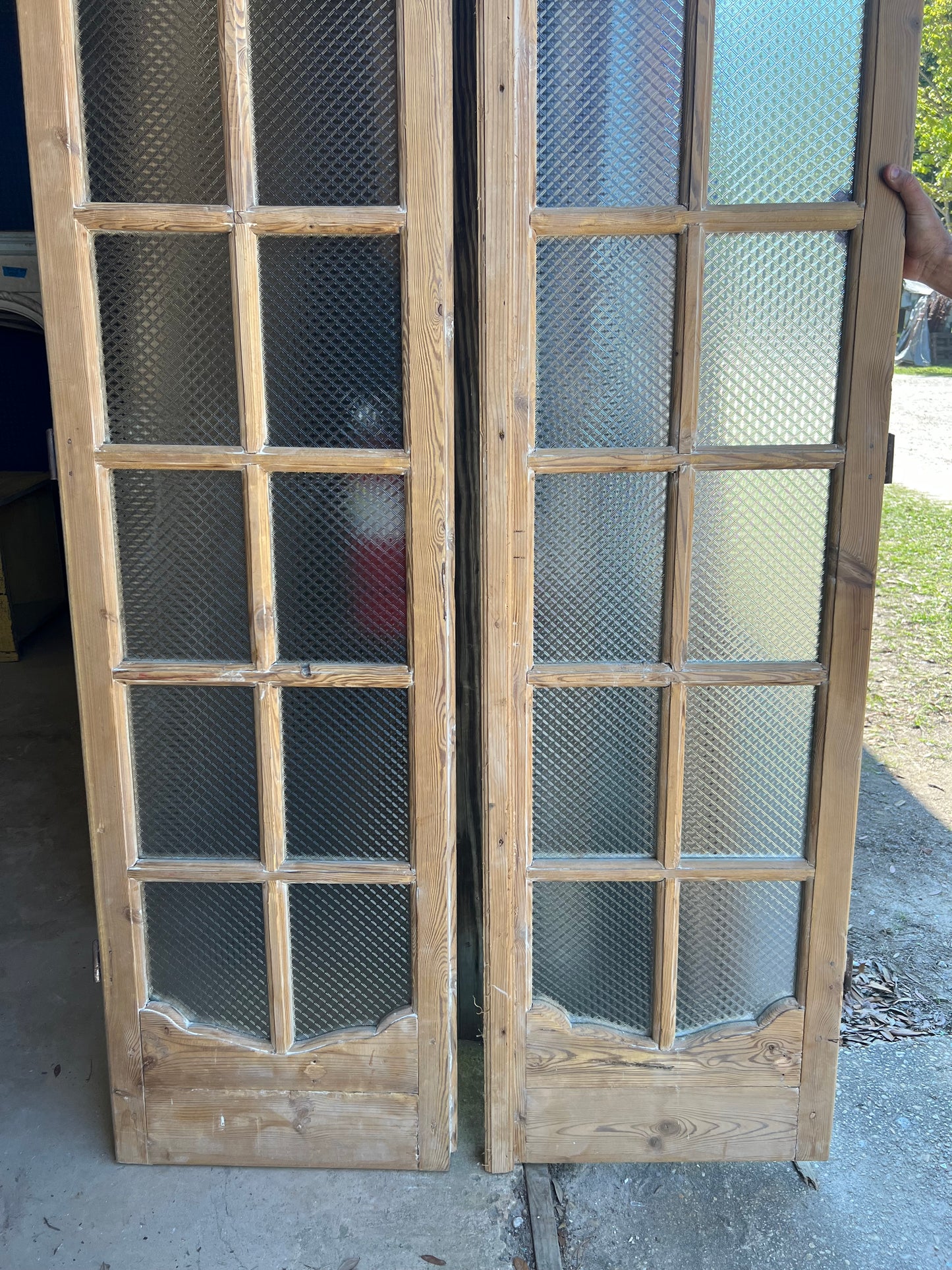 Antique Glass Double Doors