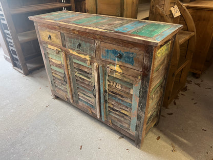 Teak Shutter Console