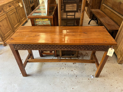 Teak Hand-carved Console