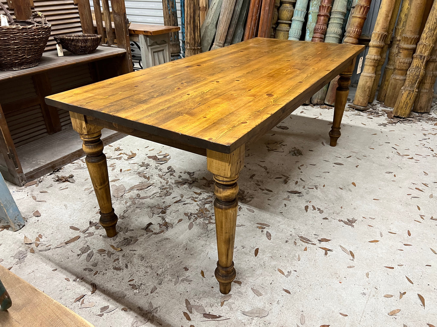 Farm Table with Antique pine top