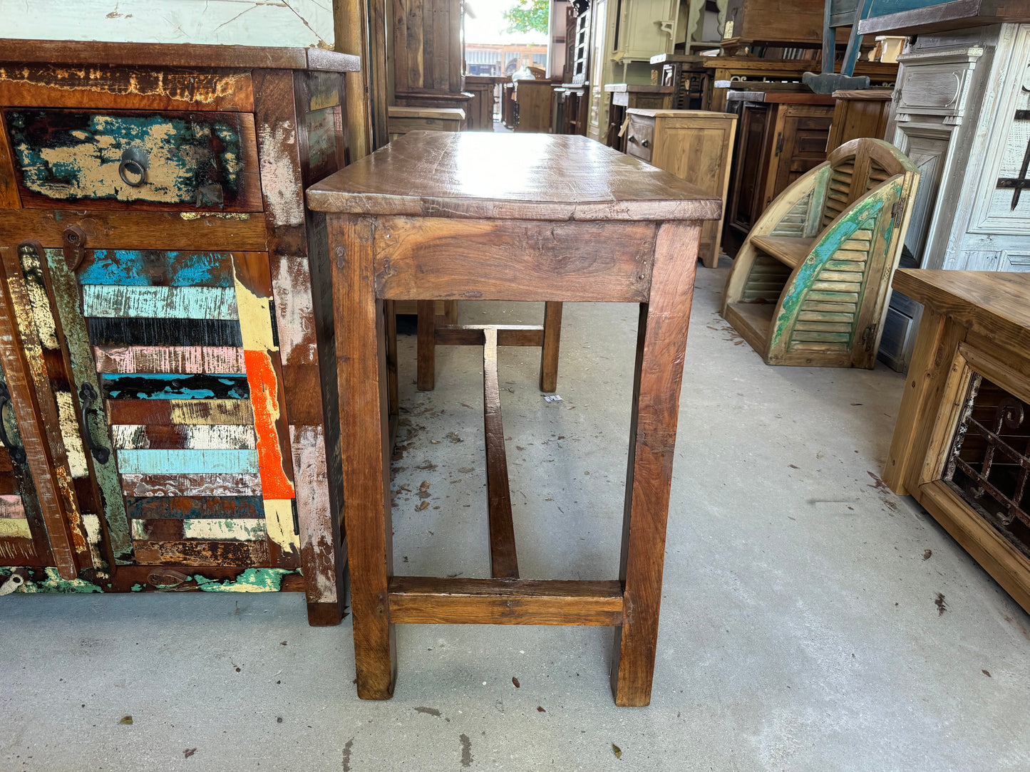 Teak Hand-carved Console