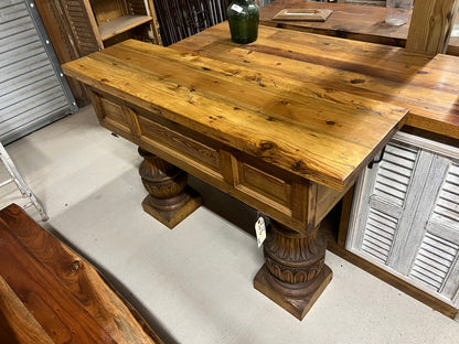 Console with hand-carved columns