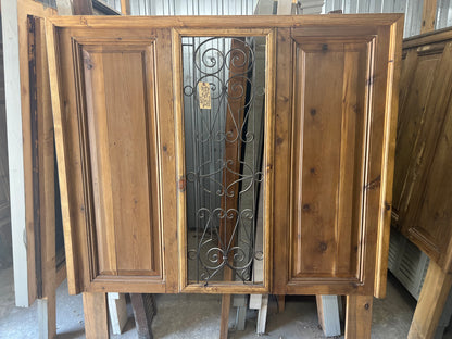 Queen Headboard- French Iron and Doors