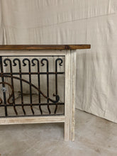 Load image into Gallery viewer, Iron Console made with French Iron and Shutter Panels