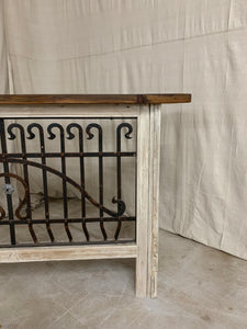Iron Console made with French Iron and Shutter Panels