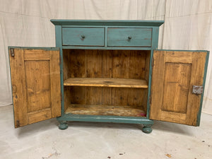 Antique Pine Server/ Base Cabinet with Painted Front