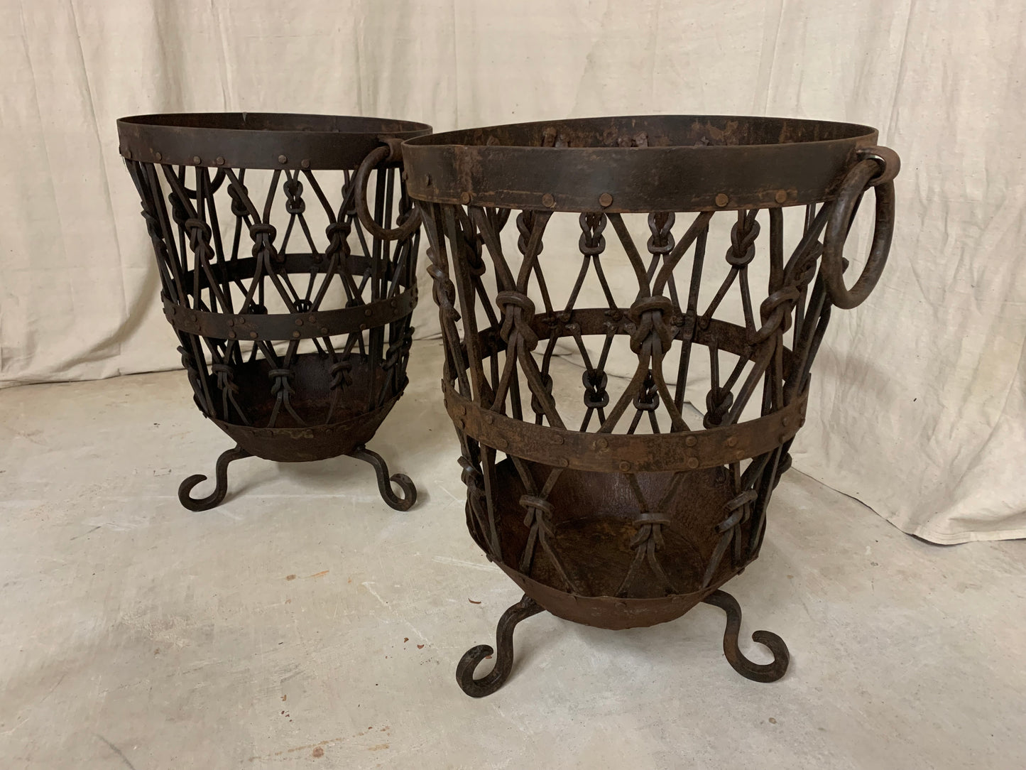 Pair of Iron Baskets