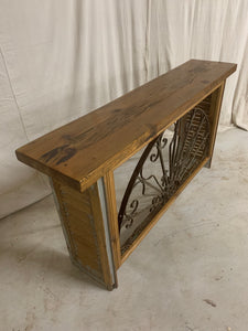 Iron Console made from 1880’s French Iron Transom