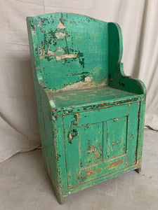 Painted Pine Bench with Storage