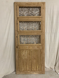 Single French Door with iron inserts- Pantry or Entry Door