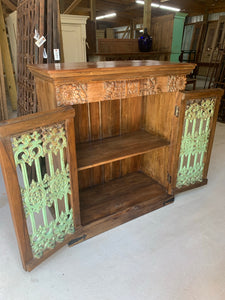 Teak Console with Iron