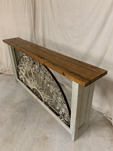 Console made from 1880’s French Iron Transom and Panels
