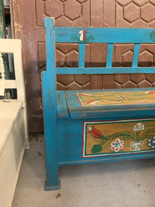 Hand Painted Storage Bench