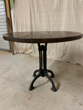 Load image into Gallery viewer, Round Iron Base Table with French Beam Top