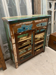 Teak Shutter Cabinet