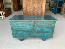 Load image into Gallery viewer, Teak Trunk on wheels