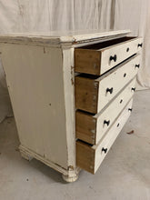 Load image into Gallery viewer, Pine Chest of Drawers with original white paint