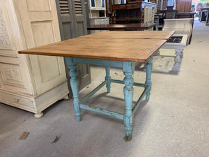Pine Flip top table with drawer