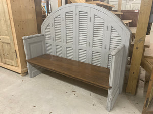 Bench made of Arched French Shutter Unit