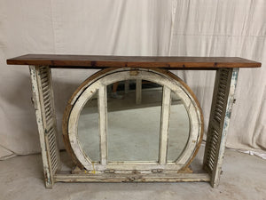 Console made with Mirrored Antique Window