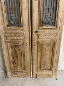 Pair of French Doors with Iron Inserts