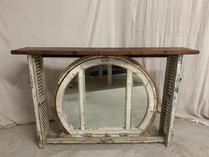 Console made with Mirrored Antique Window