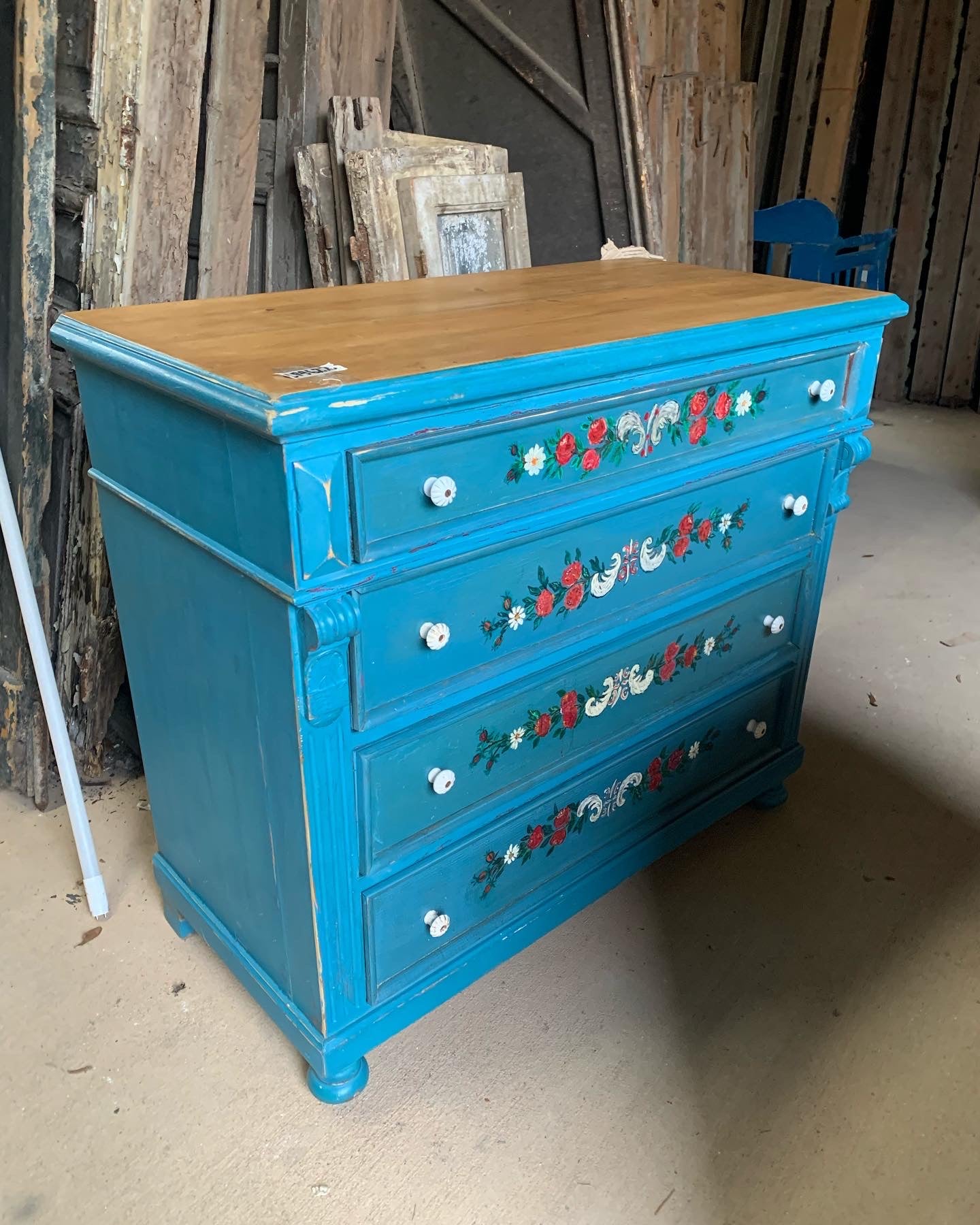 European Hand-painted Chest