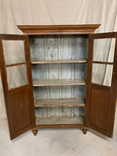 Load image into Gallery viewer, Antique Glass Front Teak Cabinet