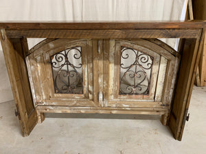 Console made from French Front Door Transom