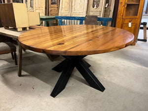 5’ Round Iron Base Table