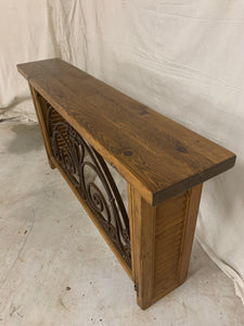 Console made from 1880’s French Iron Door Transom