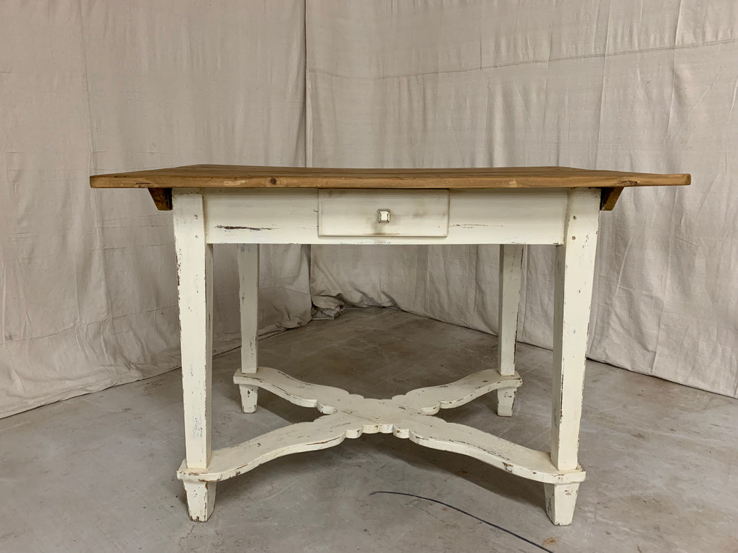 Pine Table/Desk with X-Stretcher Base