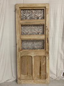Single French Door with iron inserts- Pantry or Entry Door