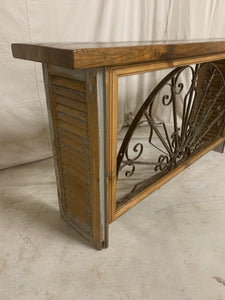 Iron Console made from 1880’s French Iron Transom