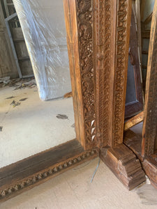Teak Free Standing Mirror