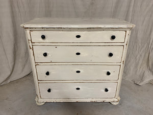 Pine Chest of Drawers with original white paint