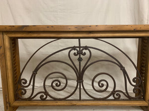 Console made from 1880’s French Iron Door Transom