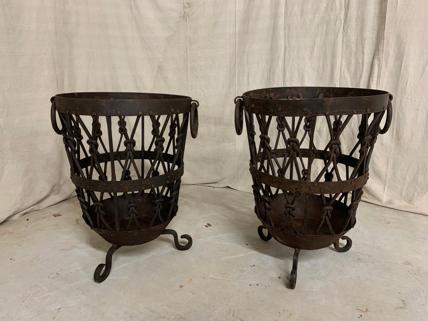 Pair of Iron Baskets