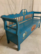 Load image into Gallery viewer, European Hand Painted Pine Storage Bench